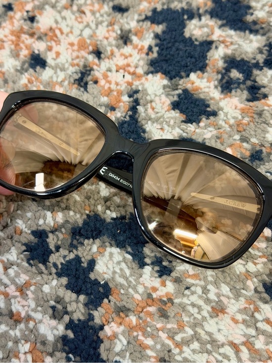 J. Crew ‘Franny’ Retro Black Frame Sunglasses w/ Orange Lenses ASO Duchess Meg